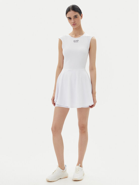 EA7 Emporio Armani EA7 Emporio Armani Tenisové šaty 7W000347 AF13282 U0002 Bílá Regular Fit