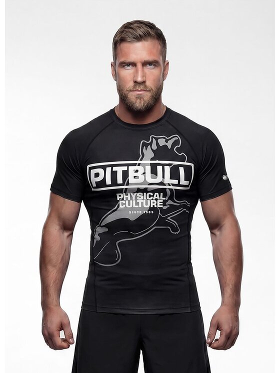 PITBULL PITBULL Koszulka techniczna PHYSICAL CULTURE Czarny Regular Fit