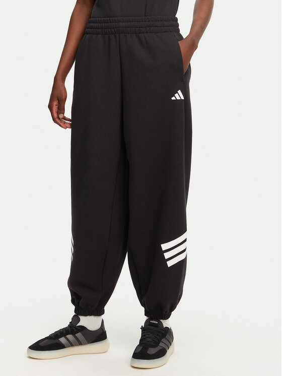 adidas adidas Teplákové kalhoty Future Icons 3-Stripes Parachute JE0141 Černá Loose Fit