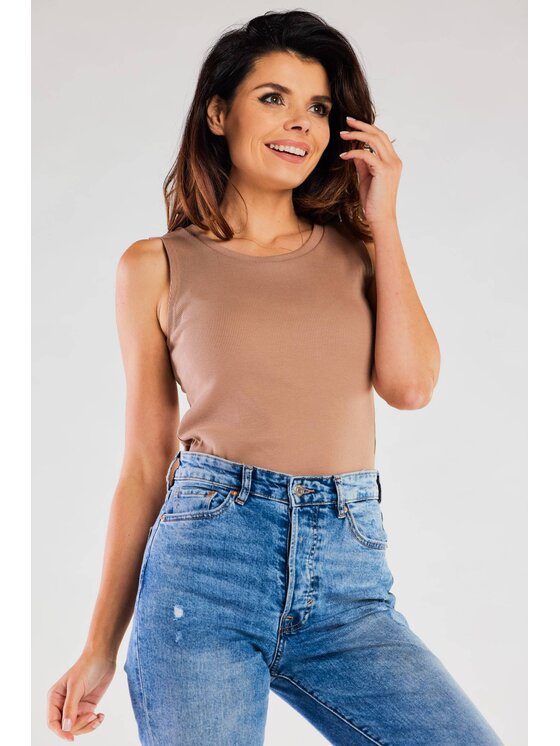 Infinite You Infinite You Top M285 Beige Basic Fit