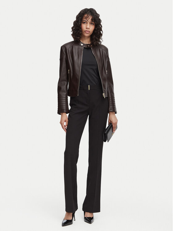 Guess Guess Geacă din imitație de piele W6YL25 W2914 Maro închis Regular Fit