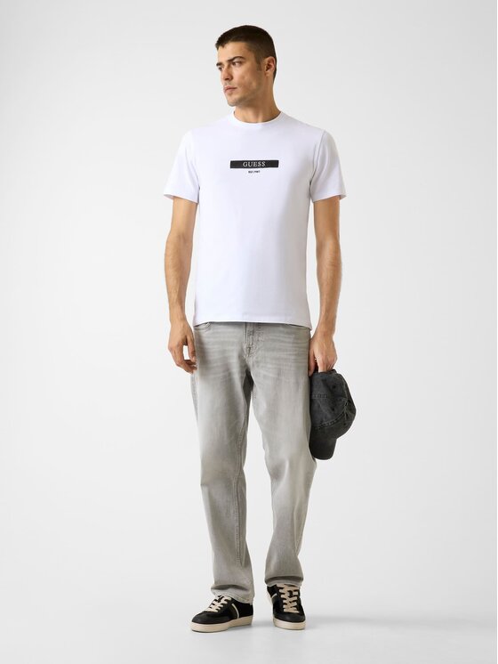 Guess Guess Marškinėliai 180289 Balta Classic Fit
