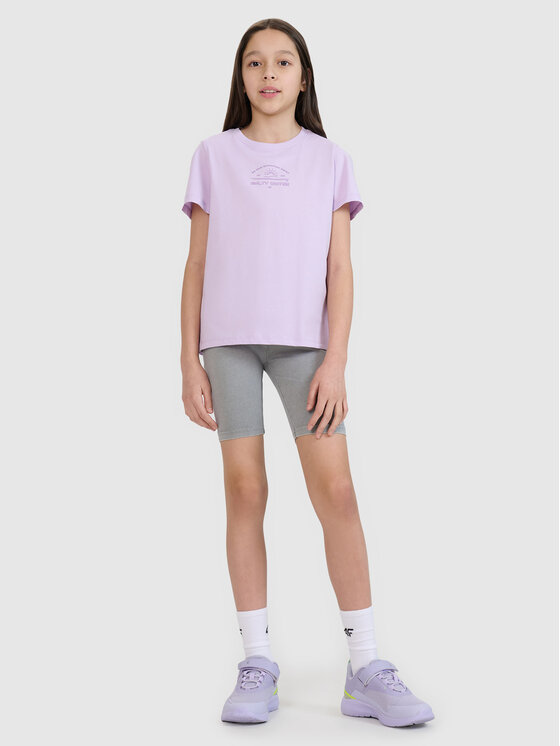 4F 4F T-Shirt SWELLS OF THE OCEAN Fioletowy jasny Regular Fit