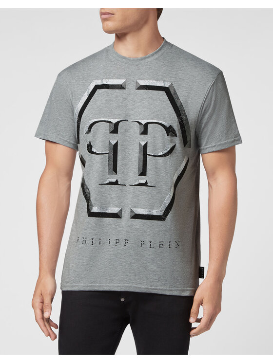 PHILIPP PLEIN PHILIPP PLEIN T-Shirt 439 Šedá Regular Fit