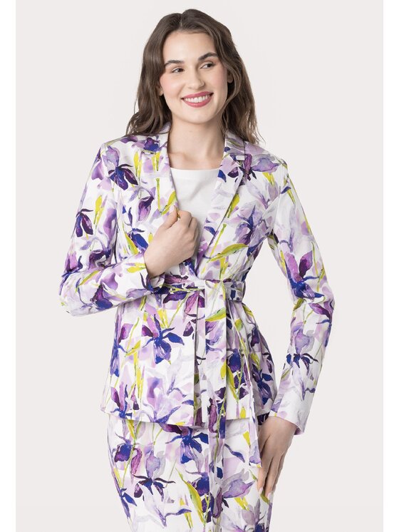 QUIOSQUE QUIOSQUE Marynarka 8UC001 Fioletowy Regular Fit
