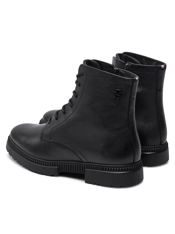 Tommy Hilfiger Tommy Hilfiger Μπότες Comfort Tl Texture Lth Boot FM0FM05182 Μαύρο