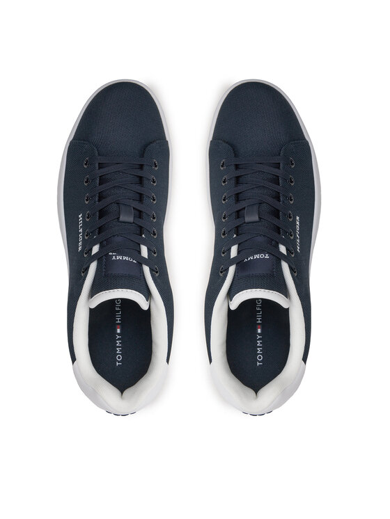 Tommy Hilfiger Tommy Hilfiger Sneakersy Court Cupsole Pique Textile FM0FM04967 Tmavomodrá