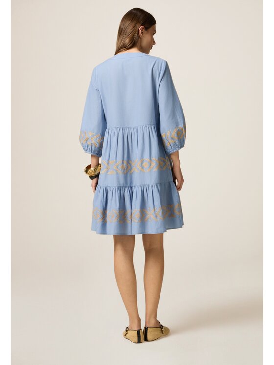 Oltre Oltre Vestito da giorno 7334R004846N0R4 Turchese A-Line Fit