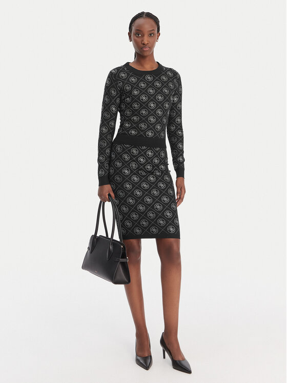 Guess Guess Pulover W6RR66 Z3JD2 Črna Regular Fit