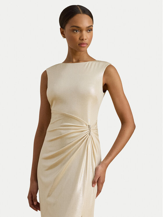 LAUREN RALPH LAUREN LAUREN RALPH LAUREN Estélyi ruha 253P04060001 Bézs Slim Fit