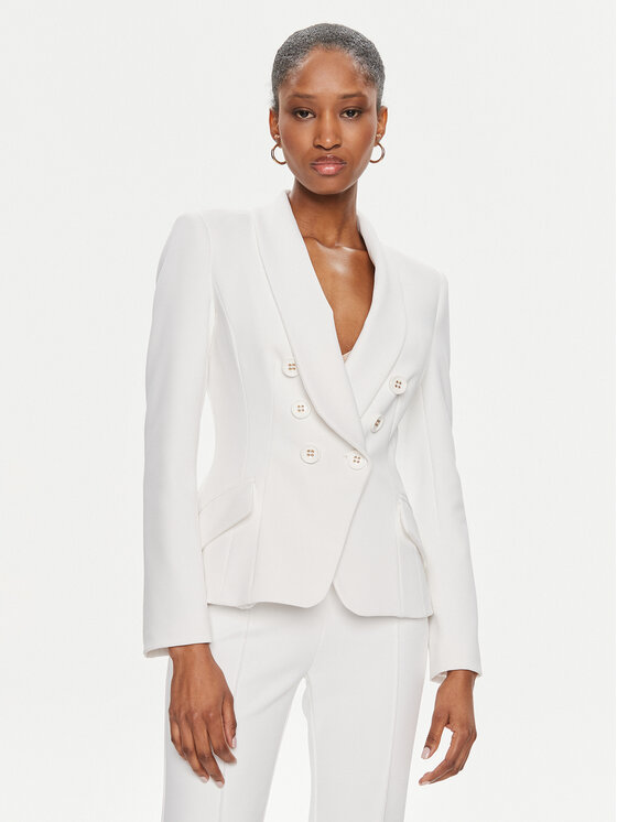 Elisabetta Franchi Sako GI-072-41E2-V540 Biela Regular Fit