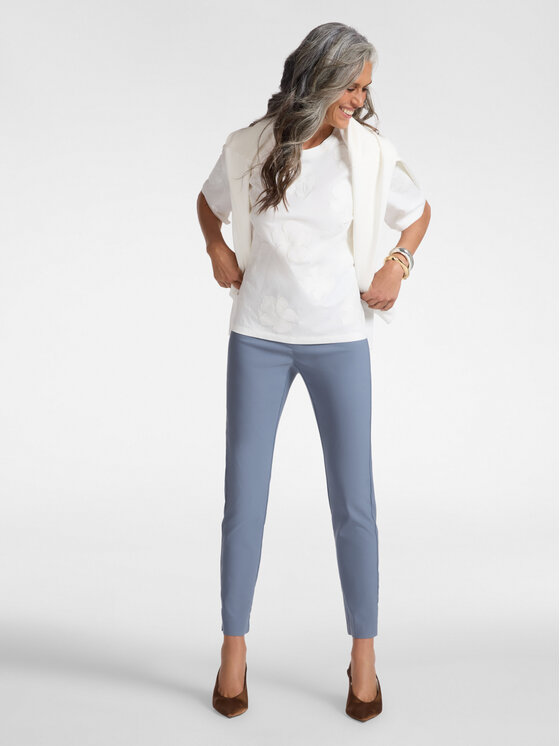Elena Mirò Elena Mirò Spodnie materiałowe P083Z000177N023 Szary Slim Fit