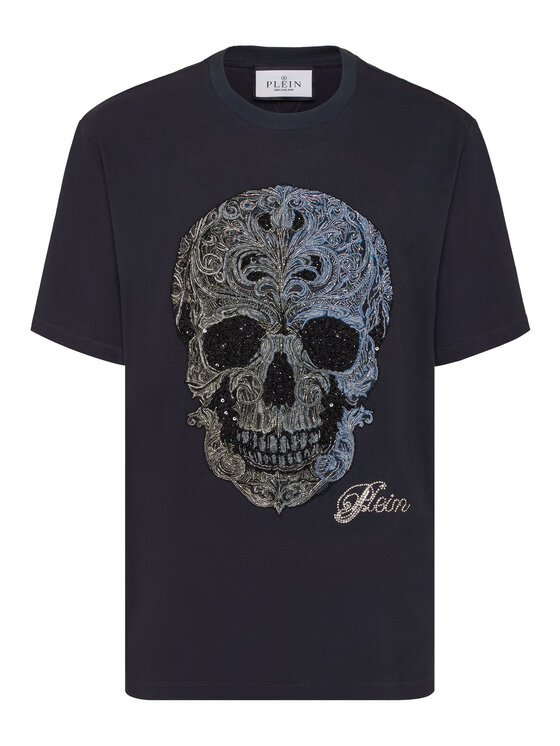 PHILIPP PLEIN PHILIPP PLEIN T-Shirt 27051 Granatowy Regular Fit