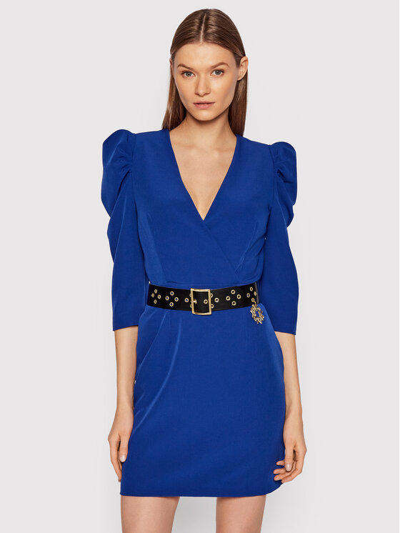 Rinascimento Rinascimento Cocktail obleka CFC0105950003 Modra Regular Fit
