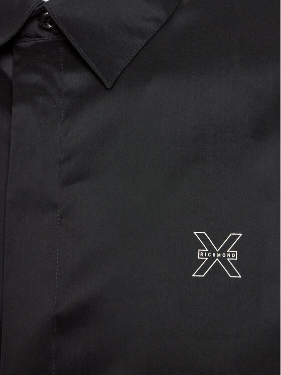 Richmond X Richmond X Πουκάμισο Lancan UMP24105CA Μαύρο Slim Fit