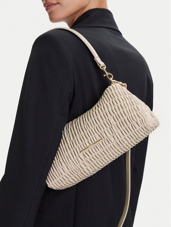 Calvin Klein Calvin Klein Käekott Ruched Drop Shoulder Bag LV04K3088G Beež