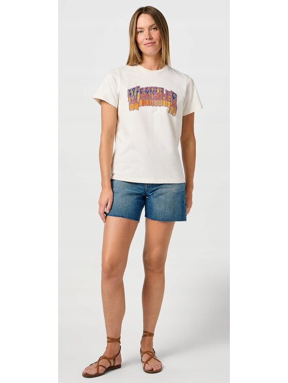 Wrangler Wrangler T-Shirt Graphic Tee Biały Regular Fit