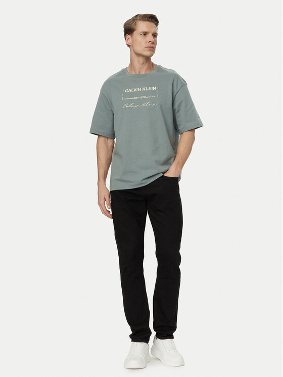 Calvin Klein Jeans Calvin Klein Jeans Marškinėliai LV04RE827G Pilka Regular Fit