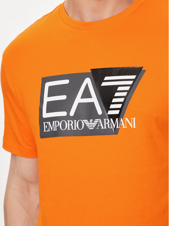 EA7 Emporio Armani T-Shirt 3DPT81 PJM9Z 1666 Pomarańczowy Regular Fit ...