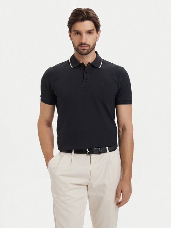 BOSS Tricou polo Pl Goc Birdie Paule 50559365 Bleumarin Slim Fit