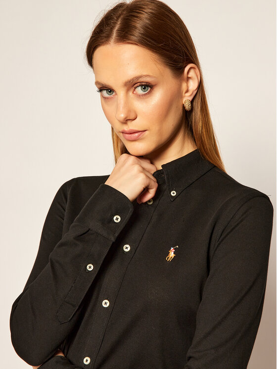 Polo Ralph Lauren Polo Ralph Lauren Krekls Heidi 211664427010 Melns Slim Fit