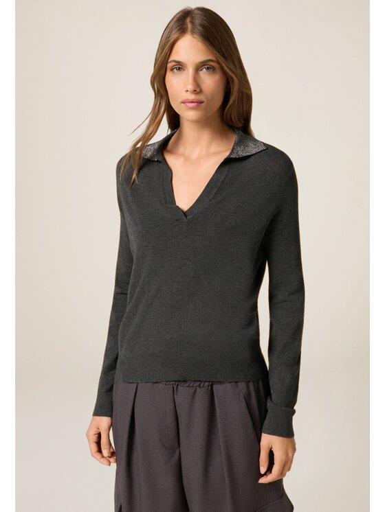 Oltre Oltre Cardigan M291J005025N023 Grigio Slim Fit