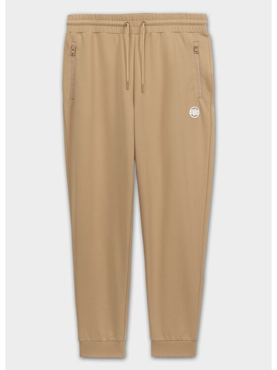PITBULL PITBULL Spodnie dresowe SMALL LOGO NUGGET Beżowy Regular Fit