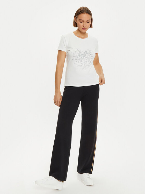 Liu Jo Sport Liu Jo Sport T-krekls TF4312 JS088 Balts Regular Fit