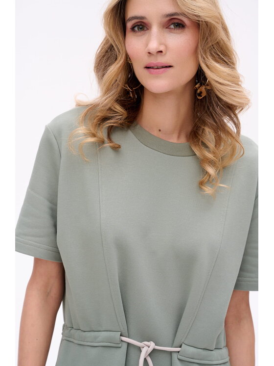 blue shadow blue shadow Sukienka Delta Zielony Regular Fit