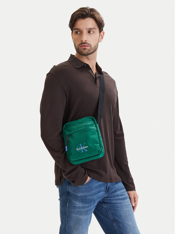 Calvin Klein Geantă crossover Bold Reporter LV04D3421G Verde