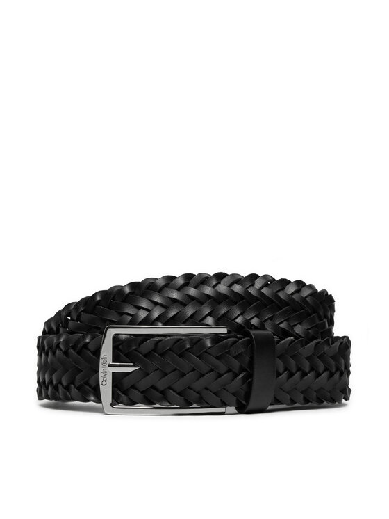 Pasek Męski Calvin Klein, Czarny, Ck Casual Elongated Braided 35mm K50K512655