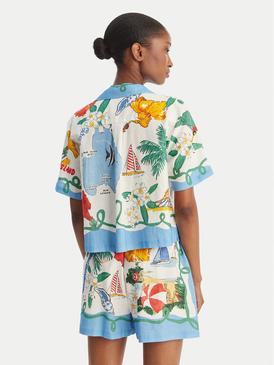 Seafolly Seafolly Hemd Viva Vacation 55668-TO Himmelblau Regular Fit