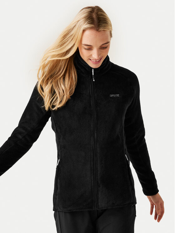 Regatta Fleecová mikina Lakara Fluffy RWA656 Čierna Regular Fit