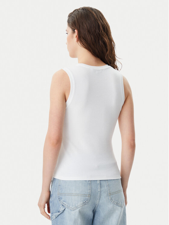 Tommy Jeans Tommy Jeans Top Essential DW0DW20673 Bijela Slim Fit