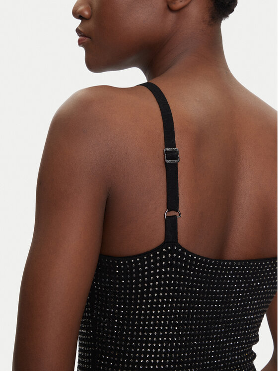 Guess Guess Trikotažinė suknelė W5GK45 Z3MN2 Juoda Regular Fit