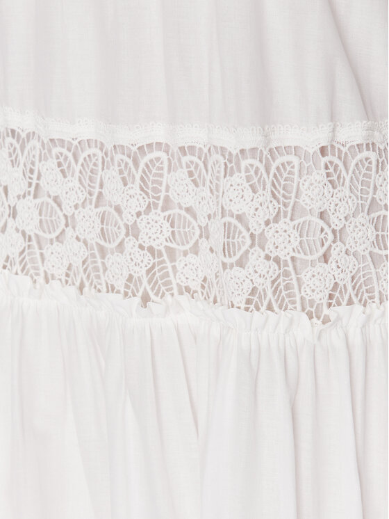TWINSET TWINSET Φόρεμα παραλίας 231LM2YEE Λευκό Relaxed Fit