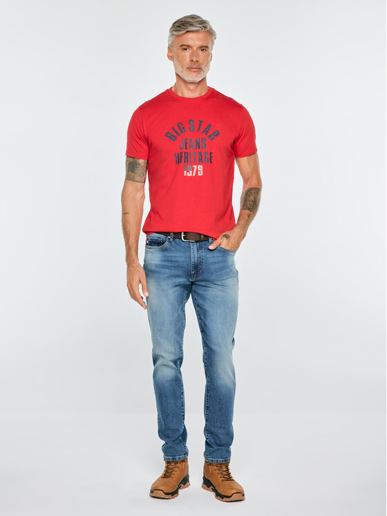 BIG STAR BIG STAR T-Shirt NELLER Czerwony Basic Fit
