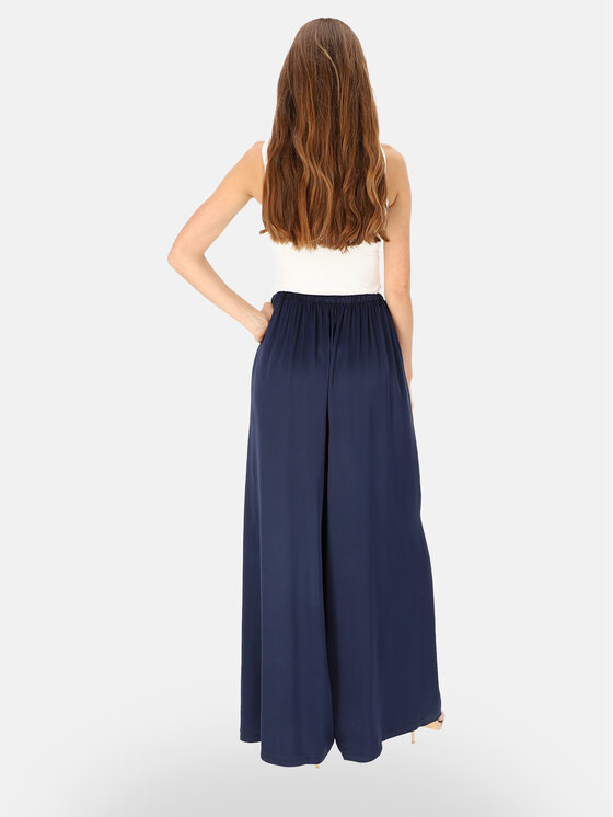 L’AF L’AF Spodnie materiałowe Sheron Granatowy Wide Leg