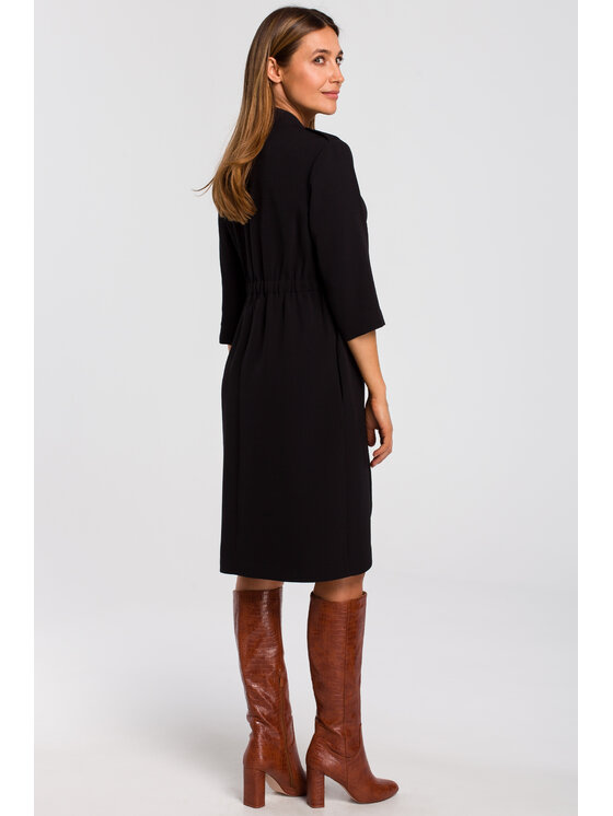 Stylove Stylove Každodenné šaty S189 Čierna Regular Fit