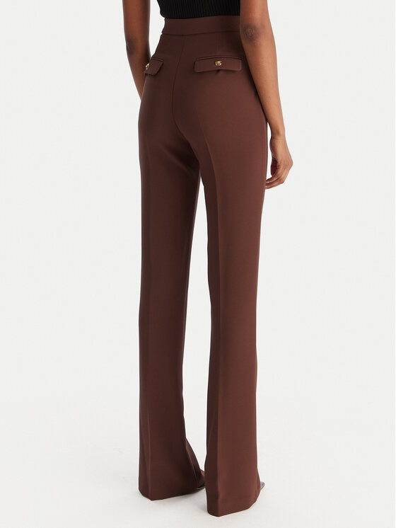 Elisabetta Franchi Elisabetta Franchi Bavlnené nohavice PA-141-57E2-V420 Hnedá Regular Fit
