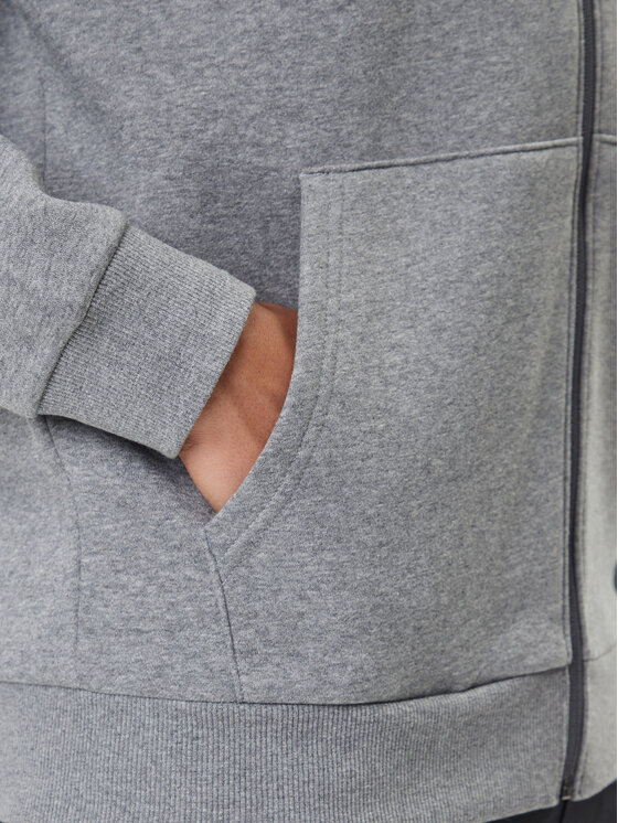 Under Armour Under Armour Bluza Rival Fleece FZ Hoodie Szary Regular Fit