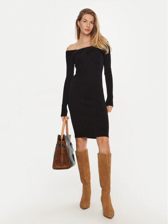 Guess Guess Коктейльна сукня Milana W4BK26 Z2V42 Чорний Slim Fit