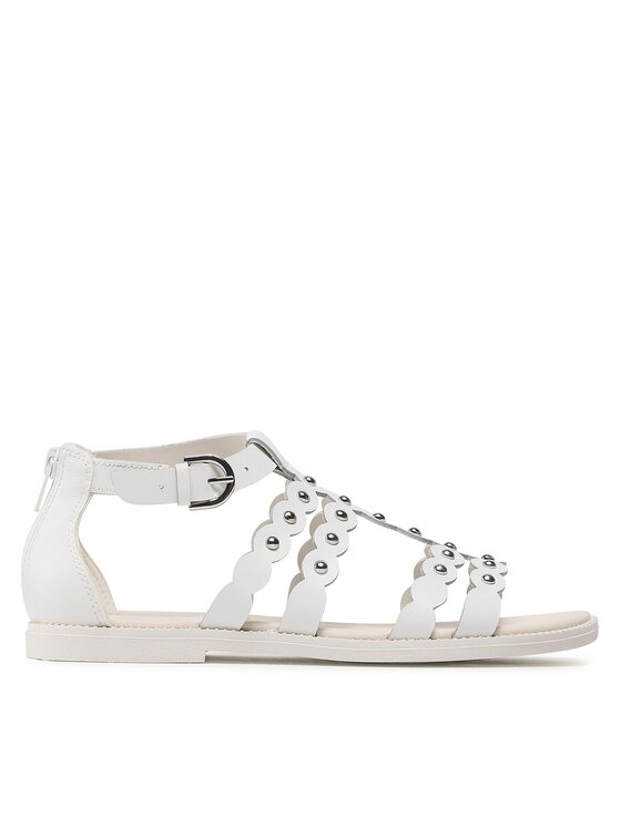Geox Sandali J Sandal Karly Girl J3535D043BCC1000 D Bianco, taglia : 38