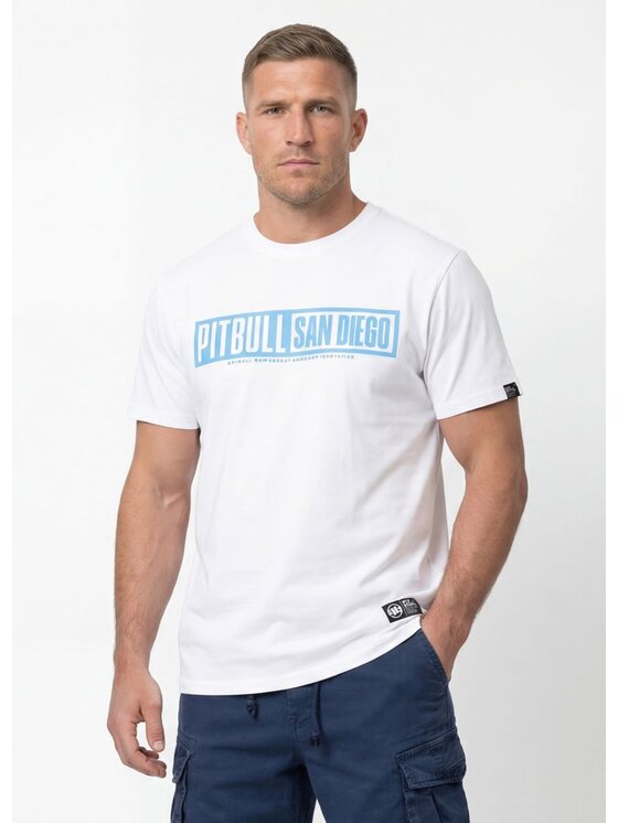 PITBULL PITBULL T-Shirt EIGHTY NINE DOG Biały Regular Fit