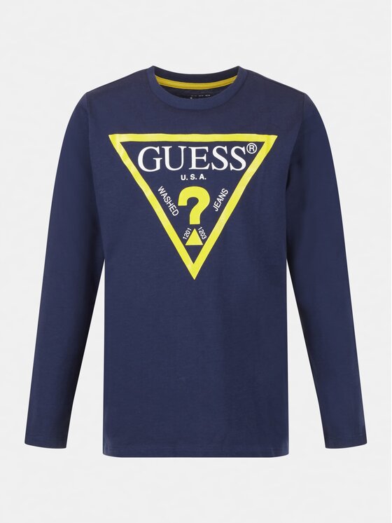 Guess Guess Bluse L84I29 K8HM0 Dunkelblau Regular Fit