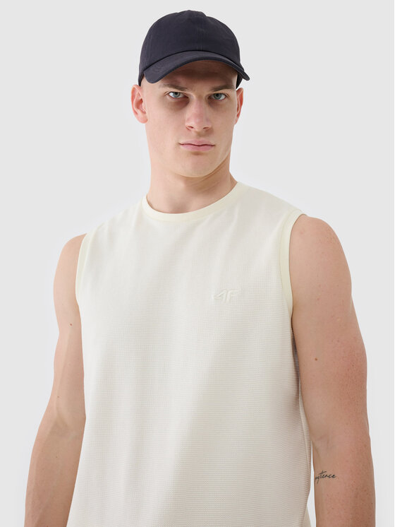 4F 4F Tank top 4FRSS25TSLEM233-12 Beżowy Active Fit