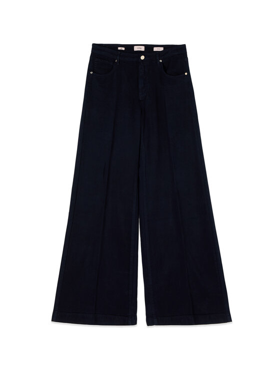 Oltre Oltre Pantaloni di tessuto P745R008909N034 Blu Baggy Fit