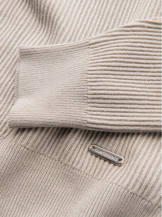 Ombre Ombre Sweter OM-SWSW-0182 Beżowy Regular Fit