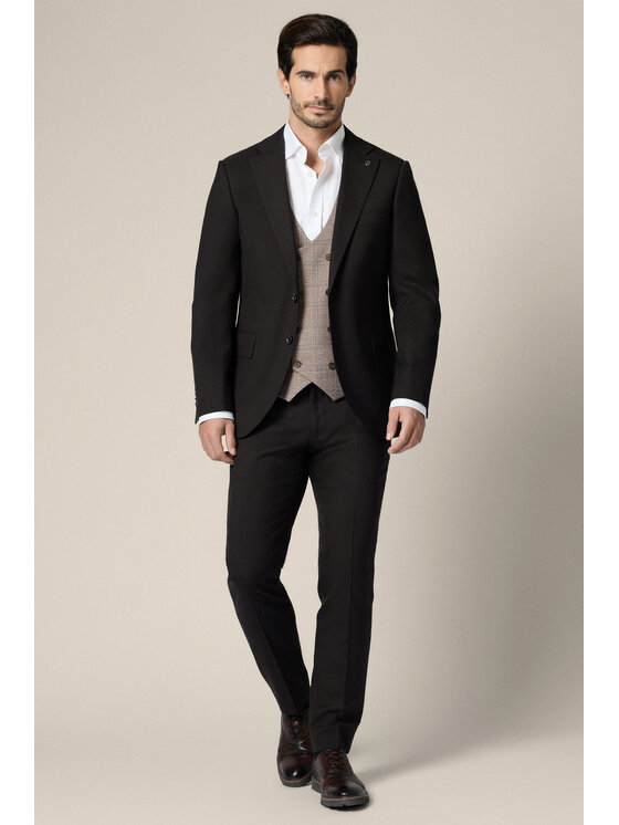 Lancerto Lancerto Garnitur Durham GA073225000004 Brązowy Slim Fit