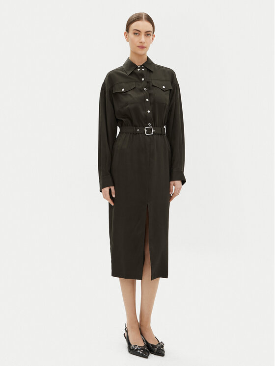 PINKO PINKO Vsakodnevna obleka Affettatrice 104147 Zelena Regular Fit